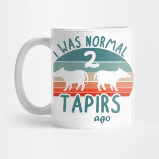 Normal retro tapir sunset animals fan Mug